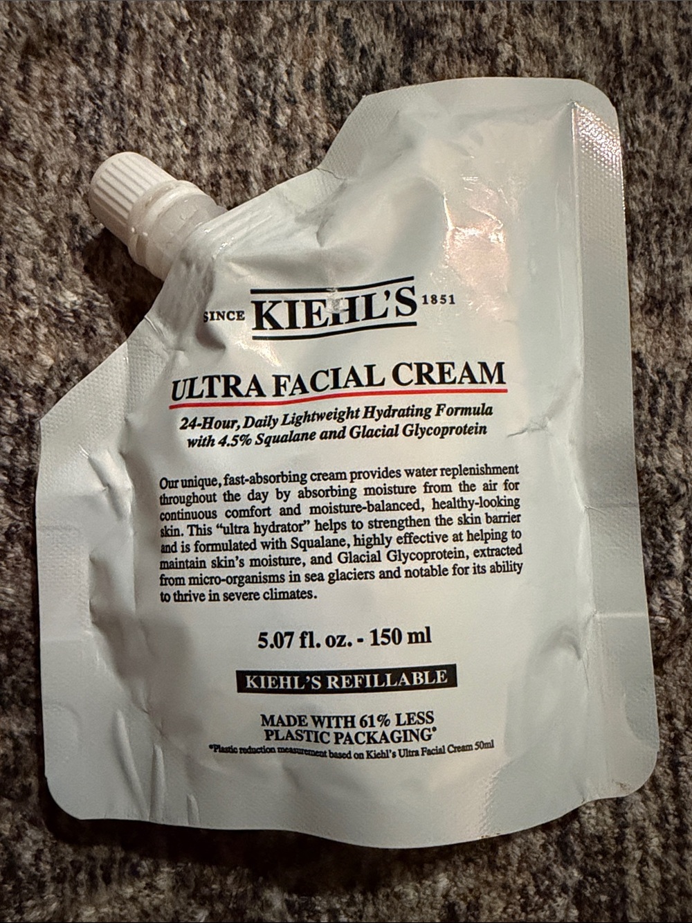 Kiehl's Ultra Facial Cream Refillable Pouch - White